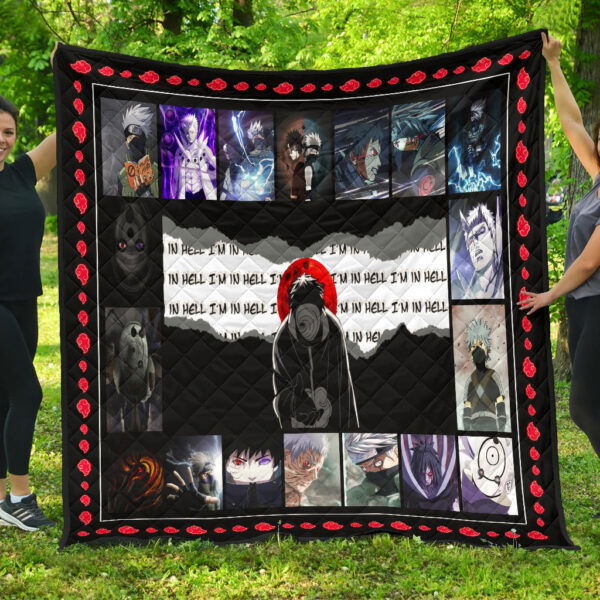 Obito Uchiha Vs Kakashi Hatake Naruto Premium Quilt Blanket Anime Home Decor Custom For Fans