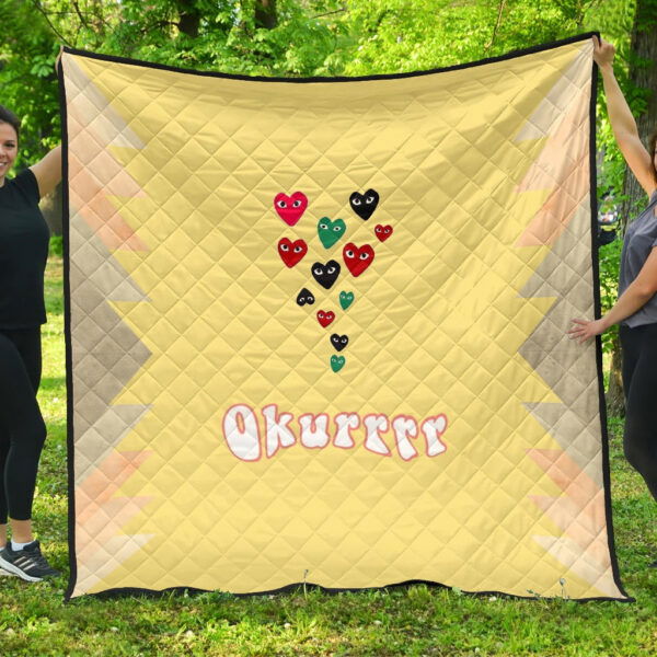 Okurrrr Cardi Lightning Heart Patterns Premium Quilt Blanket