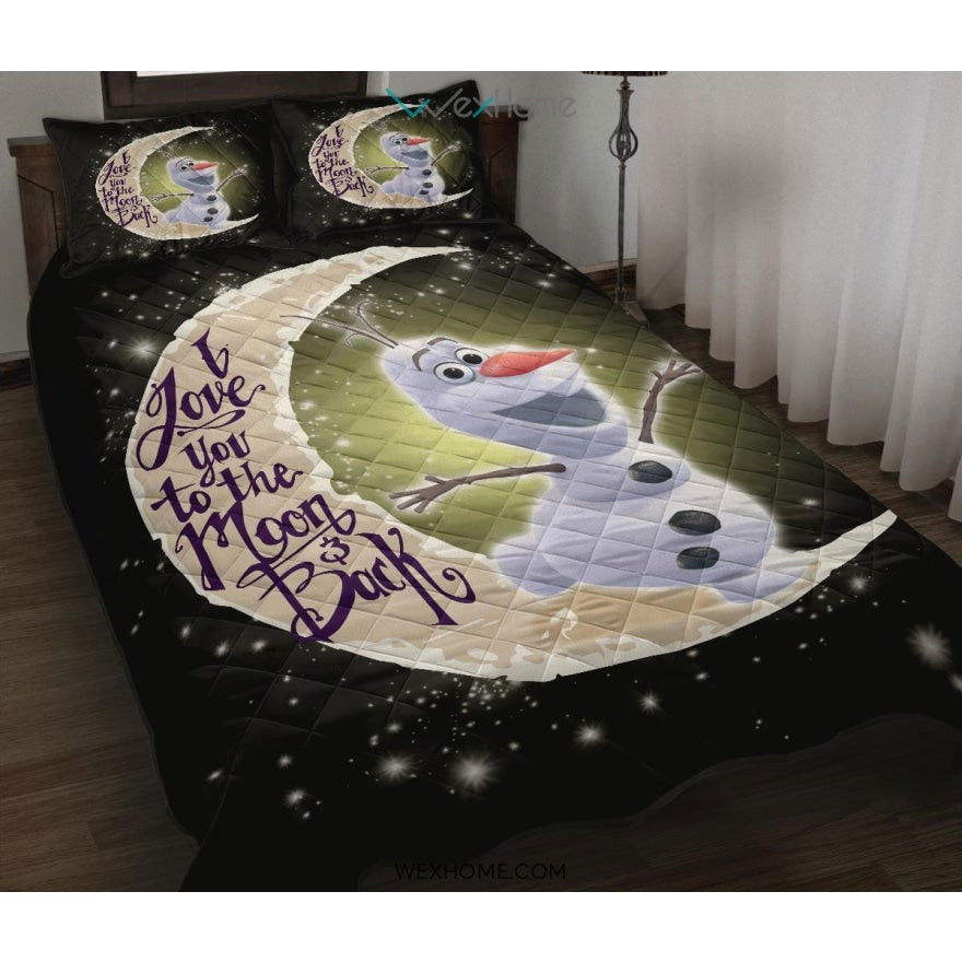 Olaf To The Moon New Quilt Bed Sets – Unique Design Amazing Gift