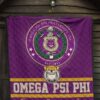 Omega Psi Phi Premium Quilt Blanket Fraternity Home Decor Custom For Fans 7