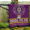 Omega Psi Phi Premium Quilt Blanket Fraternity Home Decor Custom For Fans 13