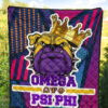 Omega Psi Phi Premium Quilt Blanket Fraternity Home Decor Custom For Fans 5