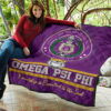 Omega Psi Phi Premium Quilt Blanket Fraternity Home Decor Custom For Fans 11