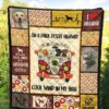 On Dark Desert Hippie Van Labrador Quilt Blanket Dog Lover 5