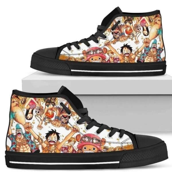 One Piece Men Sneakers High Top Fan Anime Gift