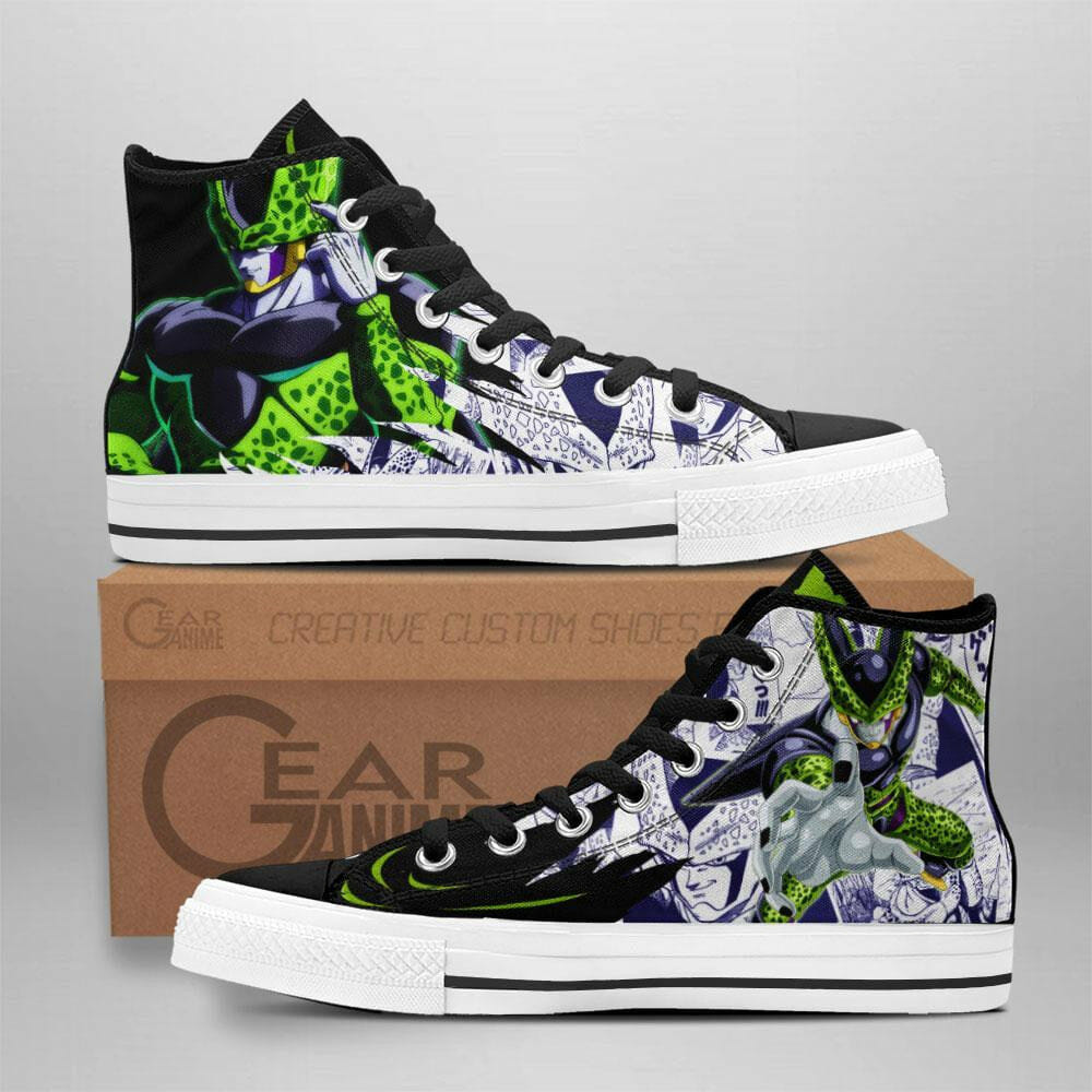 Perfect Cell High Top Shoes Custom Manga Anime Dragon Ball Sneakers