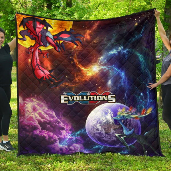 Pokemon Anime Pokemon X And Y Evolutions Fantastic Planet Premium Quilt Blanket