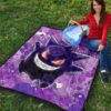 Pokemon Anime Premium Quilt - Evil Hintergrund Gengar Red Eyes With Purple Pokemons Quilt Blanket 9