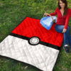 Pokemon Anime Premium Quilt - Minimalist Square Pokeball Go Quilt Blanket 9