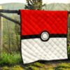 Pokemon Anime Premium Quilt - Minimalist Square Pokeball Go Quilt Blanket 13