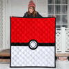 Pokemon Anime Premium Quilt - Minimalist Square Pokeball Go Quilt Blanket 3