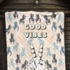 Positive Good Vibes Hi Hand Sign Patterns Blanket 7