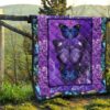 Purple Galaxy Butterfly Quilt Blanket Gift For Butterfly Lover 9