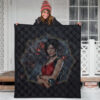 Resident Evil Game Premium Quilt - Pretty Ada Wong Red Dress Quilt Blanket 3