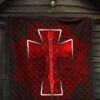 Resident Evil Game Premium Quilt - Red Umbrella Corporation With Blood In Cross Quilt Blanket 7