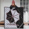 Resident Evil Game Premium Quilt - Umbrella Corp Symbol Black White Yin And Yang Quilt Blanket 3