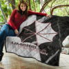 Resident Evil Game Premium Quilt - Umbrella Corp Symbol Black White Yin And Yang Quilt Blanket 11