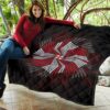 Resident Evil Game Premium Quilt - Umbrella Corp Symbol Spiral Quilt Blanket 11