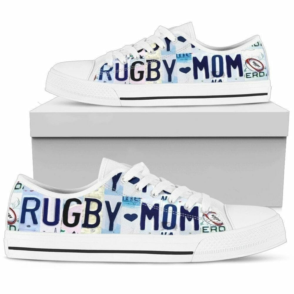 Rugby Mom Women Sneakers Style Gift For Mom