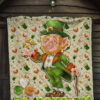 Saint Patrick's Leprechauns Artwork St. Patrick Symbols Patterns Premium Quilt Blanket 7