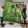 Saint Patrick's Leprechauns Stealing Pot Of Gold Coins Premium Quilt Blanket 1