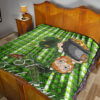 Saint Patrick's Leprechauns Stealing Pot Of Gold Coins Premium Quilt Blanket 19