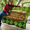 Saint Patrick's Mar 17 Blessing Pot Of Gold Coins Premium Quilt Blanket 11