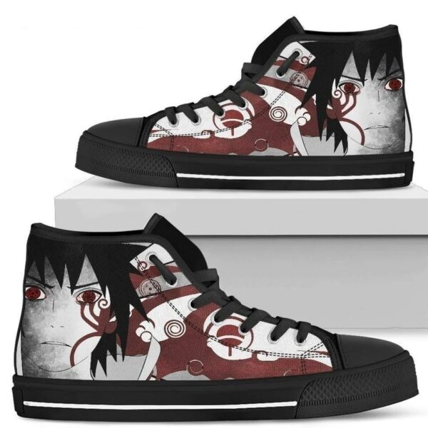 Sasuke Sneakers High Top Shoes For Naruto Fan Gift