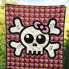 Skull Premium Quilt - Feminine Skull Sign With Sunflower Patterns Quilt Blanket 5