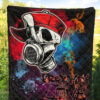 Skull Premium Quilt - Graffiti Love Skull Wearing Street Style Hat Quilt Blanket 5