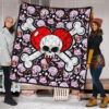 Skull Premium Quilt - Love In Your Bones Funny Skull Emotions Patterns Valentine Quilt Blanket 1