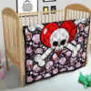 Skull Premium Quilt - Love In Your Bones Funny Skull Emotions Patterns Valentine Quilt Blanket 21