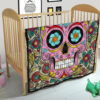 Skull Premium Quilt - Pink Mandala Skull Floral Skull Patterns Quilt Blanket 21