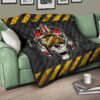 Skull Premium Quilt - Skull Wear Deep Sea Helmet With Poison Creatures Quilt Blanket 17