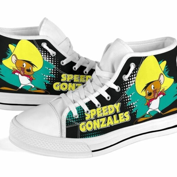 Speedy Gonzales Sneakers High Top Shoes Looney Tunes Fan