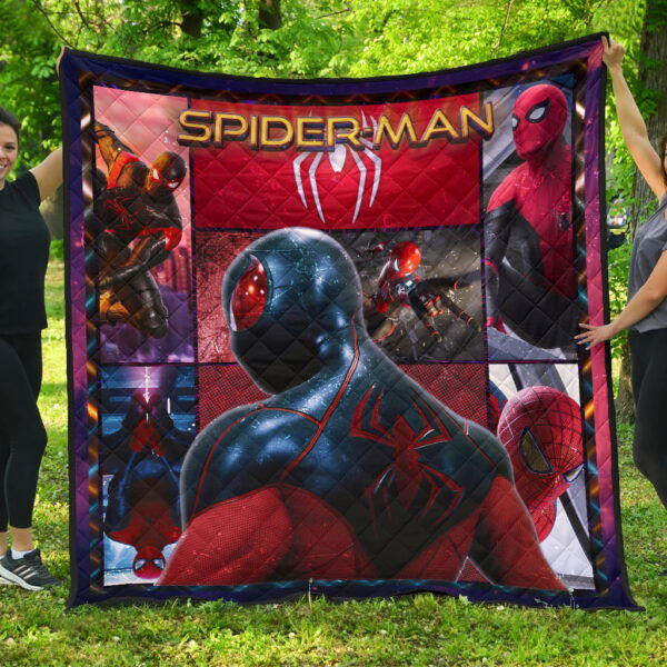 Spider Man Miles Gonzalo Morales Premium Quilt Blanket Movie Home Decor Custom For Fans