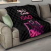 Squid Game Movie Premium Quilt - All Rounds Squid Workers Neon Minimalist Quilt Blanket 15