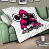 Squid Game Movie Premium Quilt Cold Triangle Squid Worker Portrait Artwork White Quilt Blanket 17