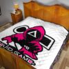 Squid Game Movie Premium Quilt Cold Triangle Squid Worker Portrait Artwork White Quilt Blanket 19