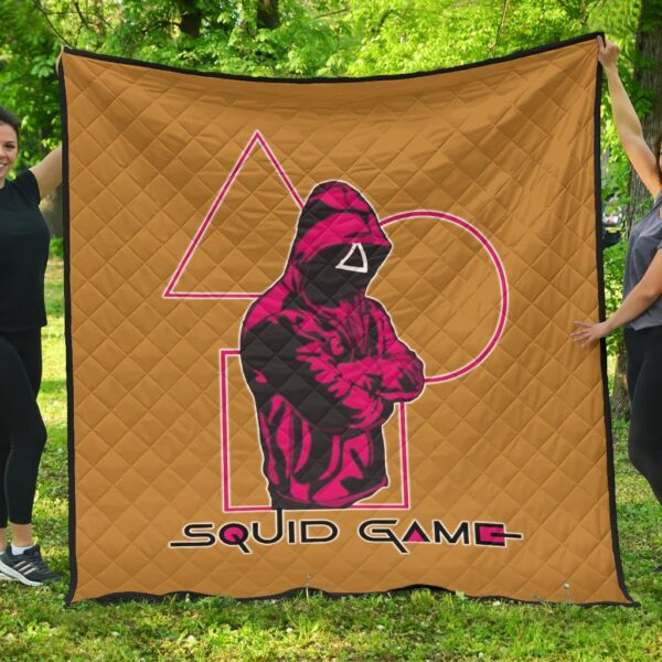 Squid Game Movie Premium Quilt Cool Triangle Squid Worker Portrait Quilt Blanket