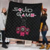 Squid Game Movie Premium Quilt Cute Chibi Squid Workers Round Square Triangle Quilt Blanket 1