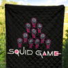 Squid Game Movie Premium Quilt - Funny Chibi Squid Workers Team Round Square Triangle Quilt Blanket 5