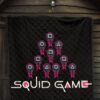 Squid Game Movie Premium Quilt - Funny Chibi Squid Workers Team Round Square Triangle Quilt Blanket 7