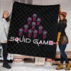 Squid Game Movie Premium Quilt - Funny Chibi Squid Workers Team Round Square Triangle Quilt Blanket 1