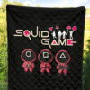 Squid Game Movie Premium Quilt Funny Fat Chibi Squid Worker Round Square Triangle Umbrella Balloon Quilt Blanket 5