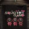 Squid Game Movie Premium Quilt Funny Fat Chibi Squid Worker Round Square Triangle Umbrella Balloon Quilt Blanket 7