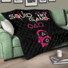 Squid Game Movie Premium Quilt - Funny Naughty Squid Workers Round Square Triangle Umbrella Quilt Blanket 17