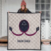 Squid Game Movie Premium Quilt Minimal Squid Worker Round Triangle Square Symbol Quilt Blanket 3