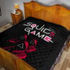 Squid Game Movie Premium Quilt Red Squid Worker Round Square Triangle Symbol Quilt Blanket 19