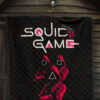 Squid Game Movie Premium Quilt Red Squid Worker Round Square Triangle Symbol Quilt Blanket 7